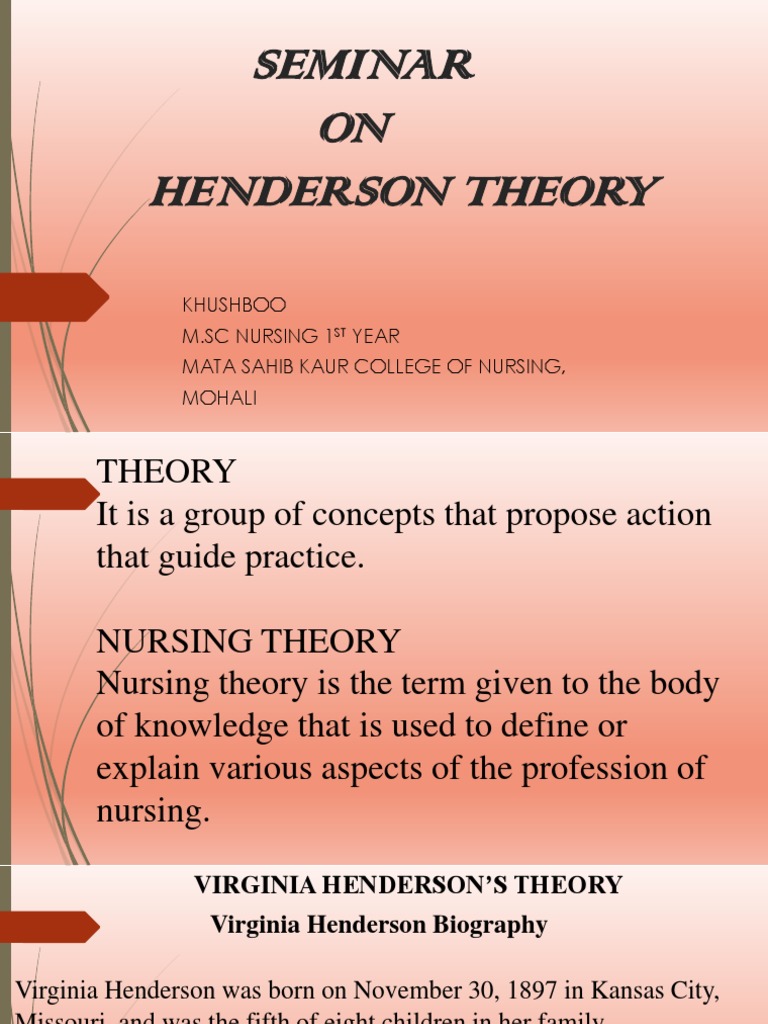 virginia henderson theory essay
