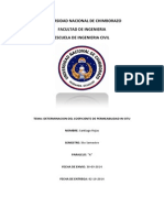 Determinacion Del Coeficiente de Permeabilidad in Situ