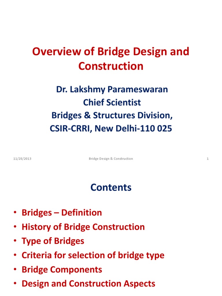 Overview of Bridge Design and Construction PDF Deep Foundation Bridge