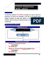Estructuras de control FOR (DESDE) - Definición, presentación gráfica, pseudocódigo y ejemplos