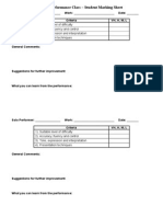 Performance - Student Marking Sheet 2