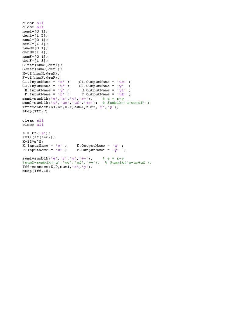 Control System Transfer Functions | PDF