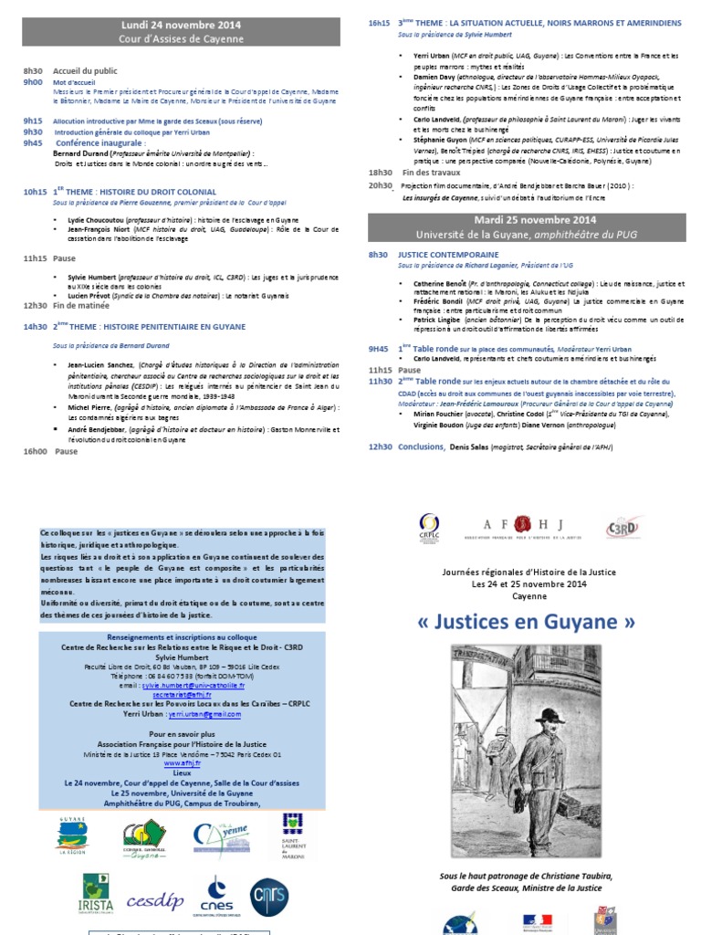 Justices en Guyane : Histoire et enjeux | PDF | Justice | Crime et violence