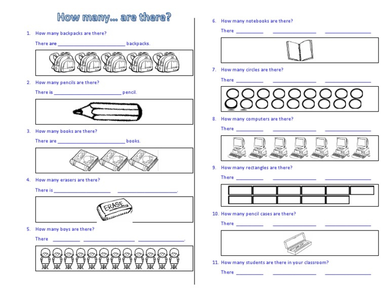 How Many Are There? Worksheet | PDF