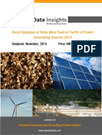 Excel Database of State Wise Feed-In Tariffs of Power Generating Sources-2014