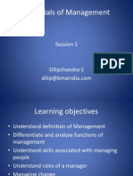 Essentials of Management, Session 1
