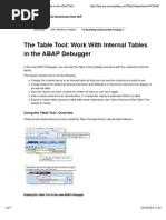 Working with SAP Internal Tables 