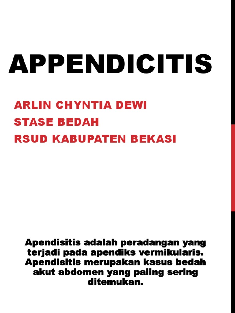 Panduan Apendisitis untuk Dokter | PDF
