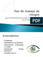 Plan de Manejo de Riesgos