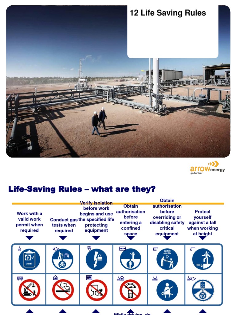 Safety 12 Life Saving Rules | PDF