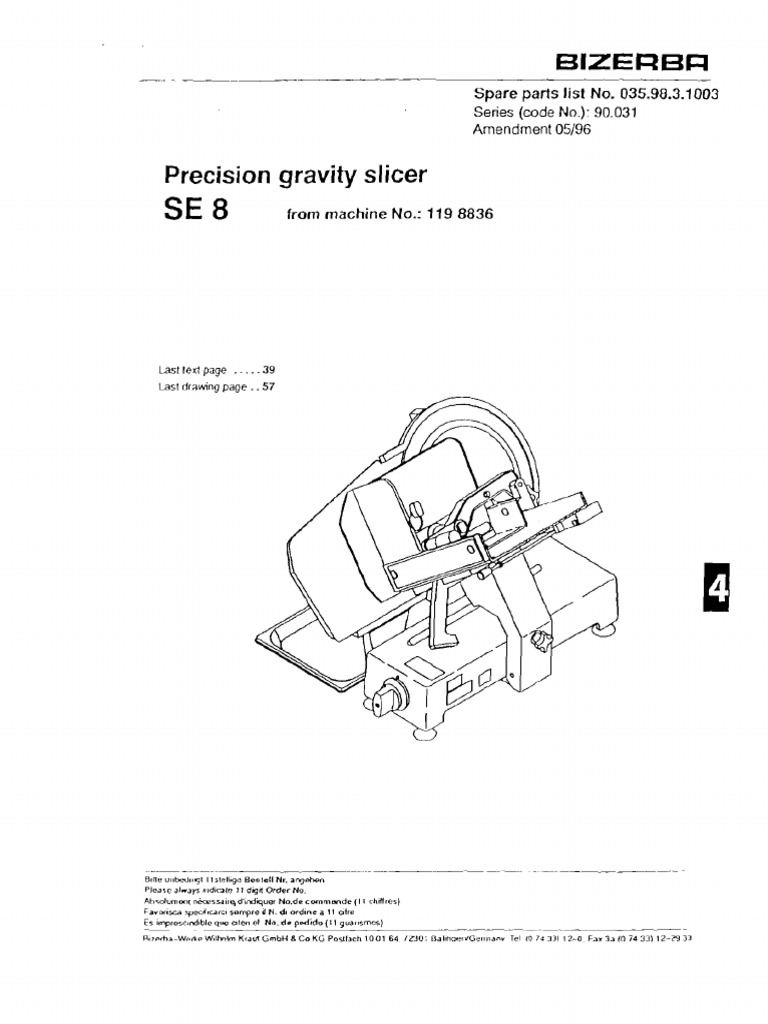 Bizerba PDF | PDF | Nut (Hardware) | Screw