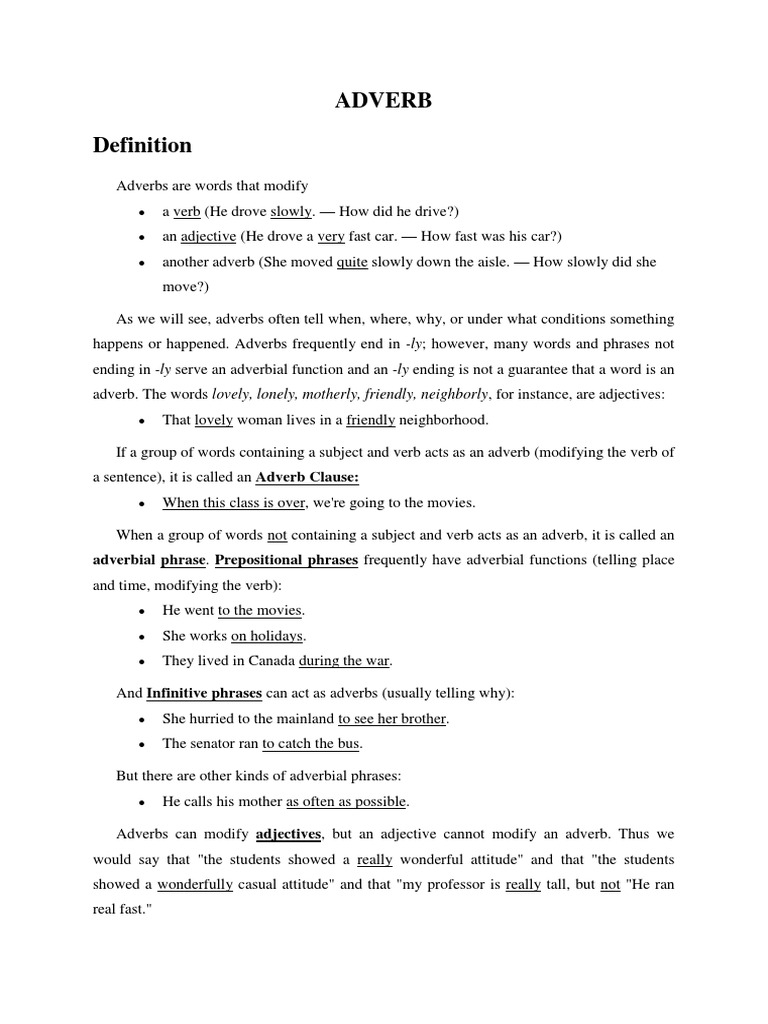 Adverb | PDF