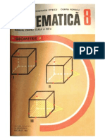 Manual Geometrie Clasa A VIII-a Editia 1983