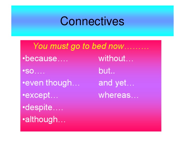 Connectives Explained for Kids | PDF