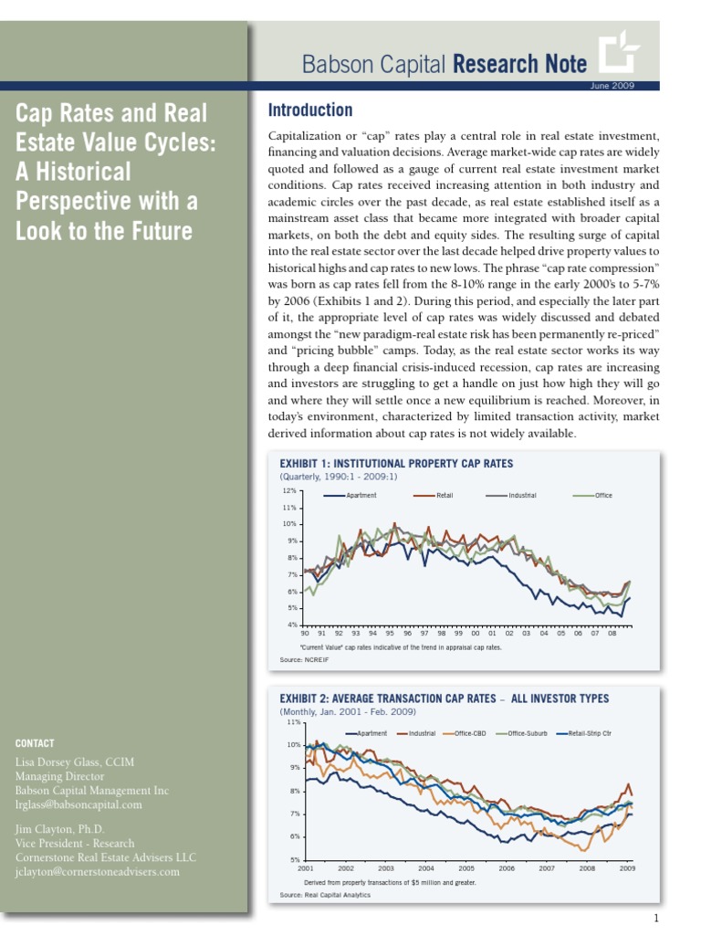 Babson Capital Real Estate Cap Rates Research Note RN4238 Jun09