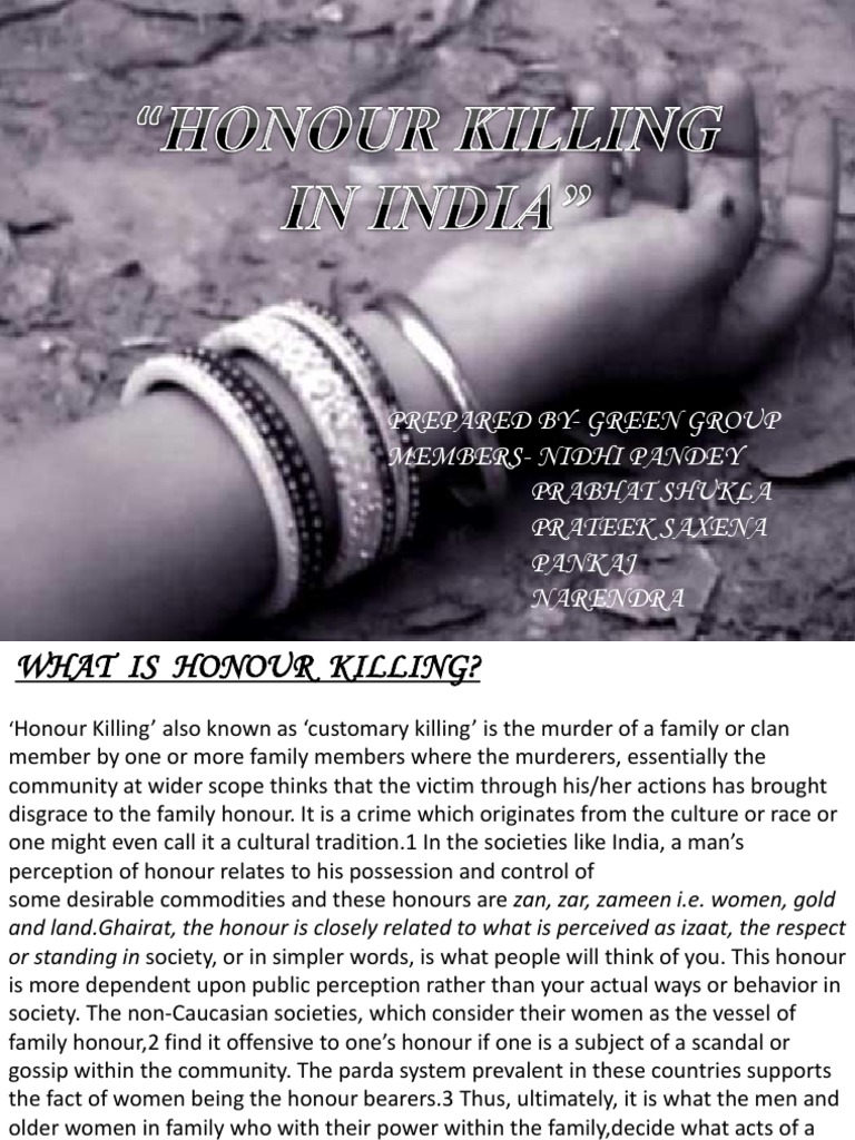 Honour Killing Crimes Crime & Justice Free 30day Trial Scribd