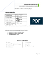 Evaluation Matrix Summer Internship Projects