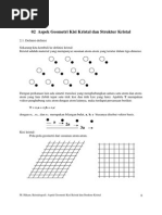 Krista 02 Aspek Geometri Kisi Kristal Dan Struktur Kristal PDF