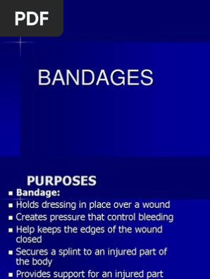 purpose of bandaging
