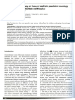 Effects of Chemotherapy on the Oral Health in Paediatric Oncology Patients at the Kenyatta National Hospit