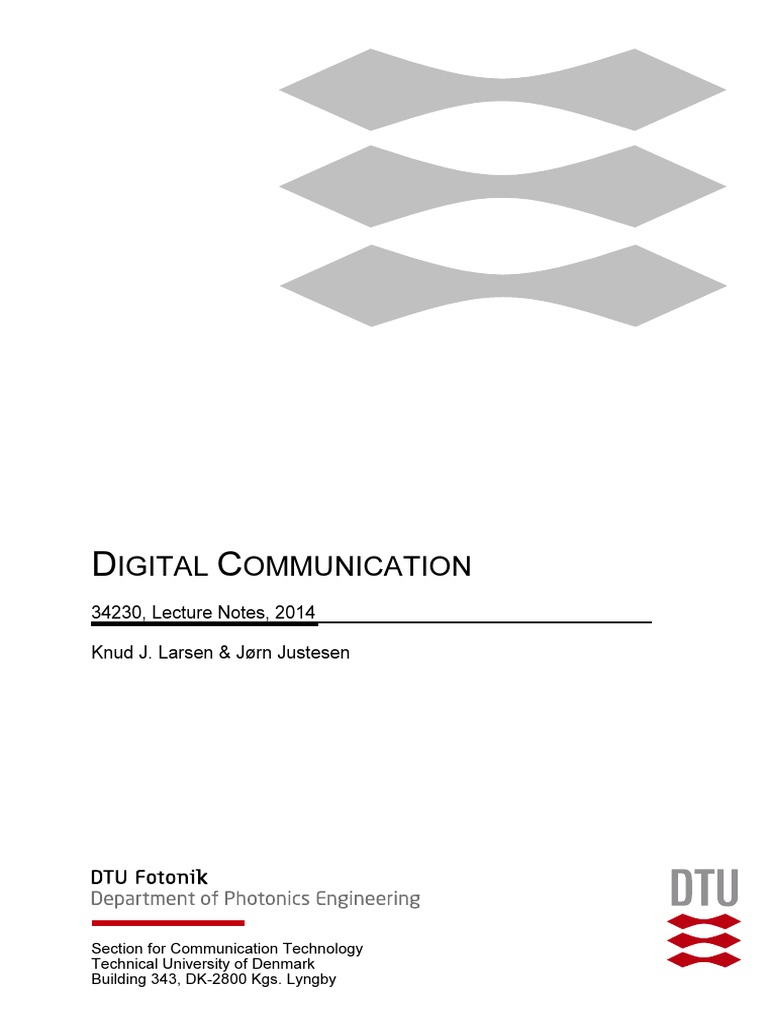 Digital Communication Lecture Notes | PDF | Osi Model | Communications ...