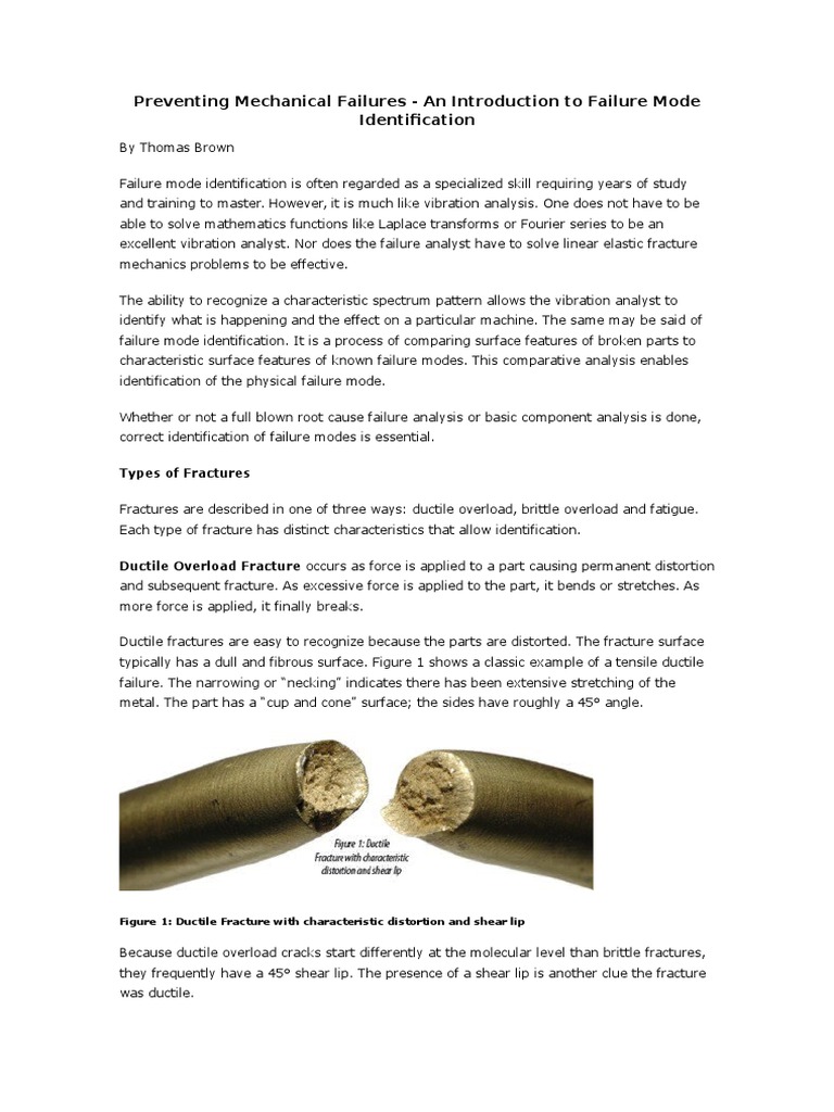 Preventing Mechanical Failures | PDF | Fracture | Fatigue (Material)
