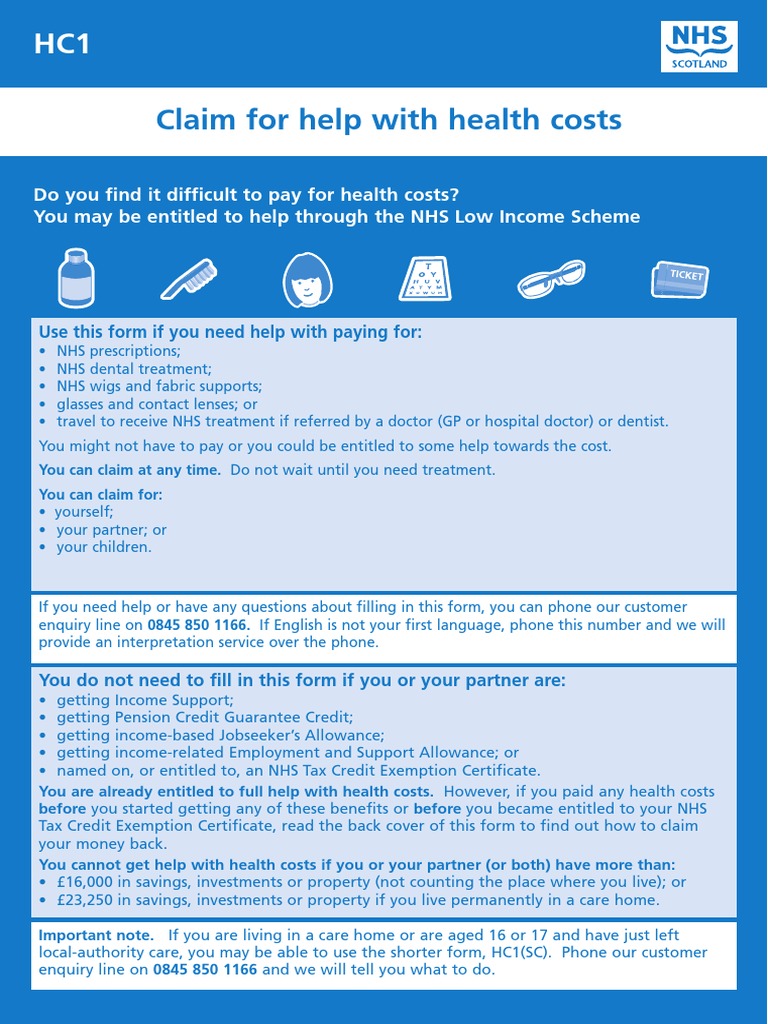 HC1 Scotland | PDF | Pension | National Health Service