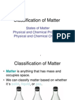 Classification of Matter and Changes