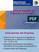 Programa de Transición Del Preescolar A La Primaria