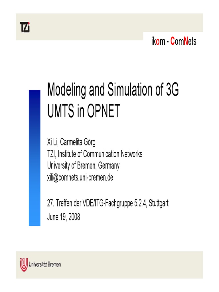UMTS Modeling and Simulation in Stuttgart | PDF