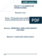 Mendoza - Arellano - S3 - T3Propuesta para Establecer Una Buena Administración de Inventarios