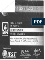 Certificado NEC NFPA