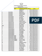 Duty Roster Midterm Exam Fall 2014