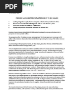 Premiere Launches Prospectus To Raise Up To $15mil