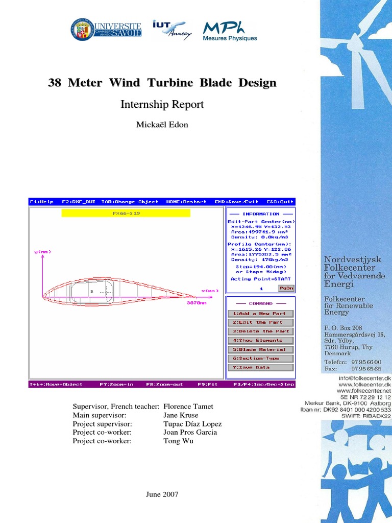 Wind Turbine Blade Design Report | PDF | Wind Turbine | Wind Power