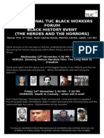 Y&H Regional Tuc Black Workers Forum Black History Event (The Heroes and The Horrors)