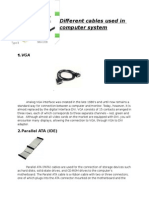 Different cables used in computer systems explained