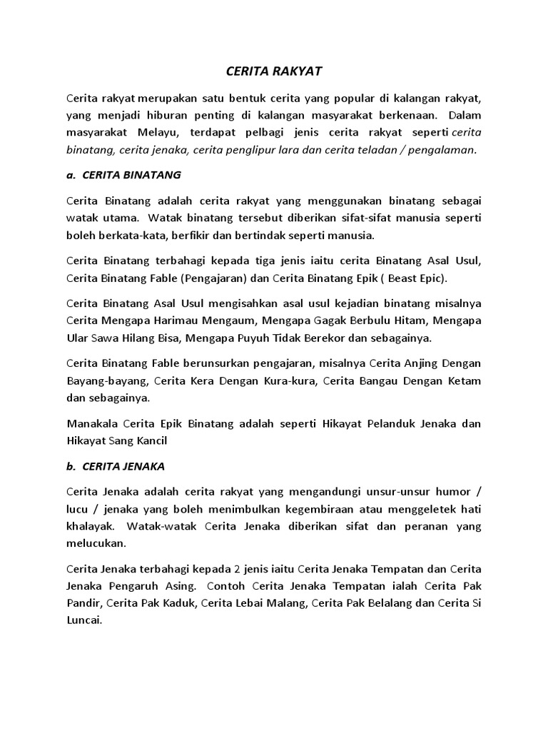 Cerita Rakyat Pdf