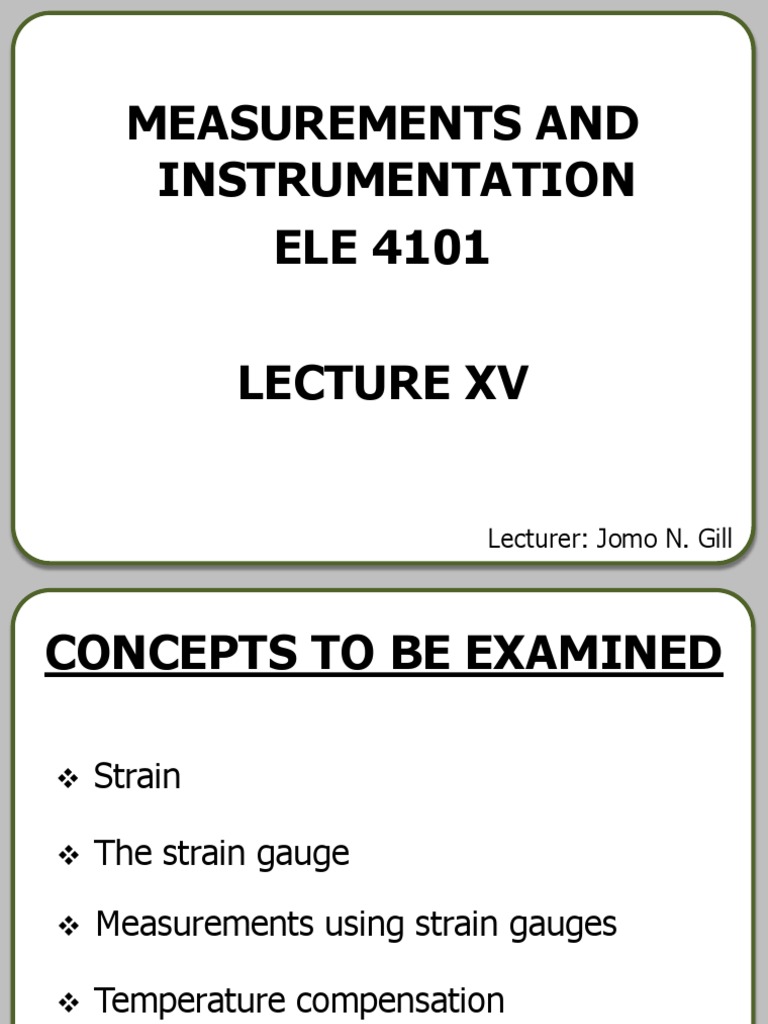Strain Gauge | PDF | Deformation (Mechanics) | Electrical Resistance ...