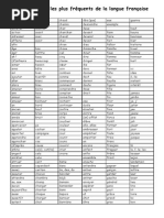 Les 560 Mots Les Plus Fréquents de La Langue Française