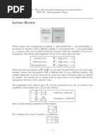 Tutorial - 13 - Wave Reflection and Transmission at Normal Incidence