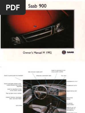 1992 Saab 900 Owners Manual (OCR) | PDF | Business