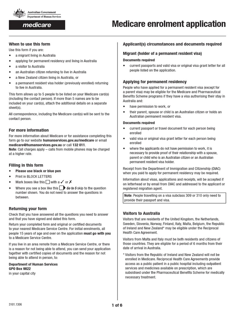 Medicare Enrolment Application: Applicant(s) Circumstances and ...