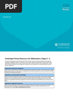 Cambridge Primary Maths Resource List Stages 4 To 6