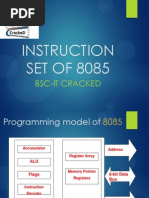 Instruction SET OF 8085: Bsc-It Cracked