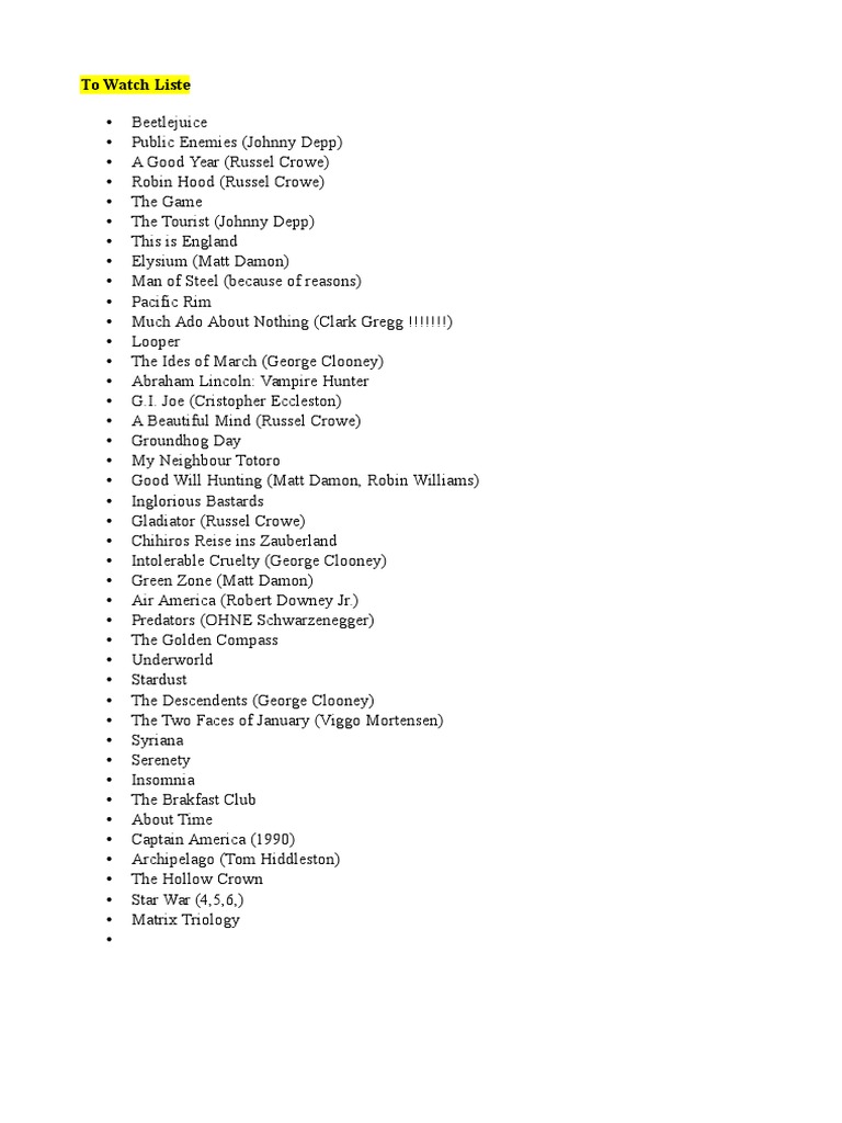 Watch List PDF
