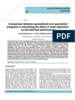 Comparison Between Spreadsheet and Specialized Programs in Calculating The Effect of Scale Deposition On The Well Flow Performance