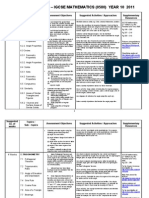 Maths Igcse Scheme of Work 0580 - 2011