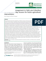 Soil Nutrient Management in Haiti Before and After Colonization