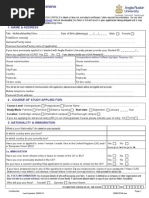 International Admissions Application Form: 1. Name & Address